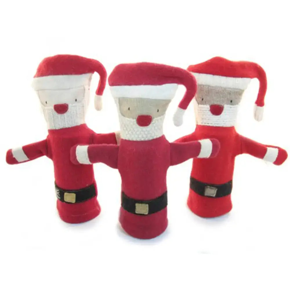Cate and Levi - Santa Puppet | Reclaimed Wool : 12 inch height (30.5 cm).