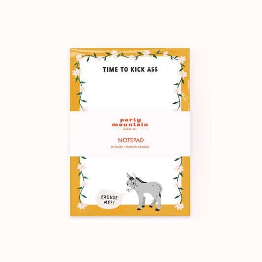 Party Mountain Paper co. - Time To Kick A** Notepad | Last Chance