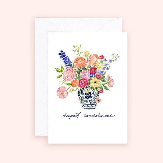 Almeida Illustrations - Mini Card - Deepest Condolences Enclosure Card | Sympathy