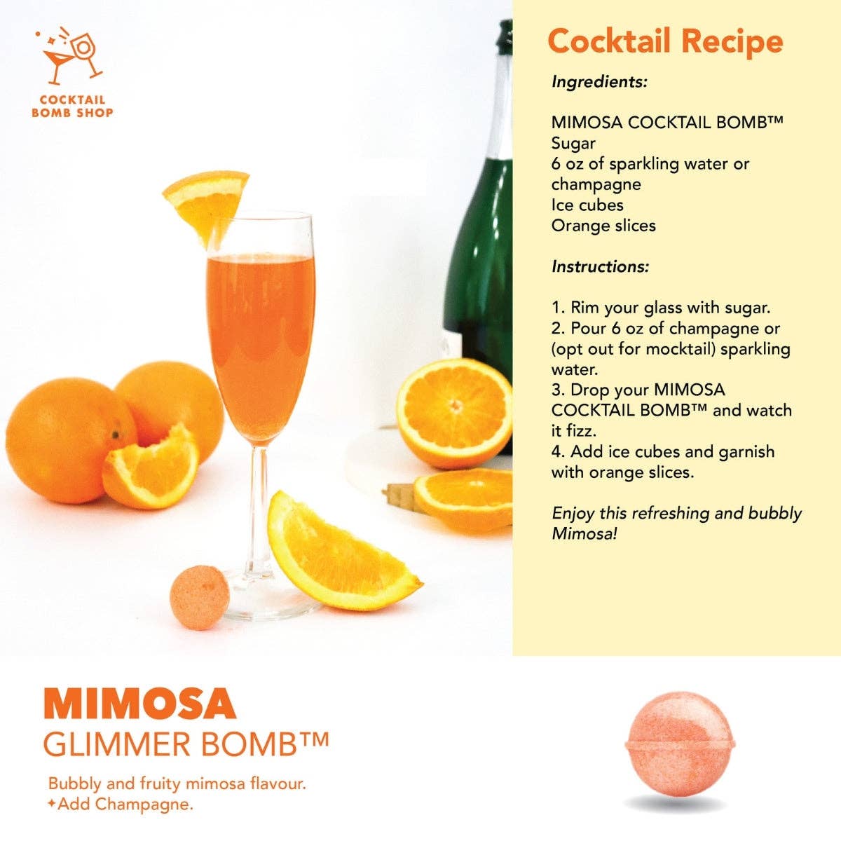 Cocktail Bomb Shop - MIMOSA: 4 Cocktail Bombs