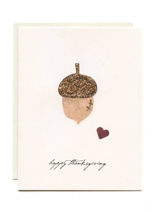 FLAUNT HANDMADE CORRESPONDENCES - "Happy Thanksgiving" Acorn