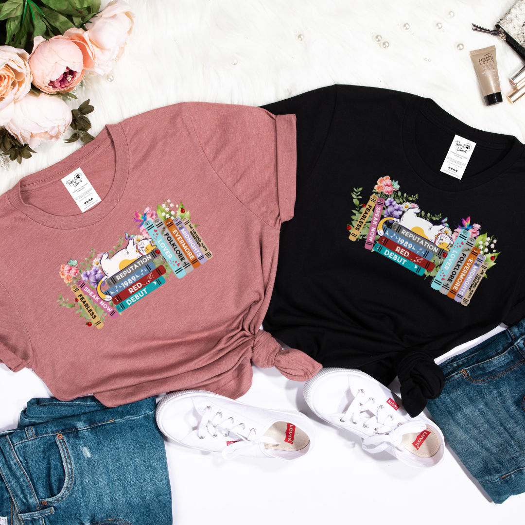 Take it 'N' Leave it - Taylor Album Books Heathered Boyfriend Tshirt: Mauve Pink