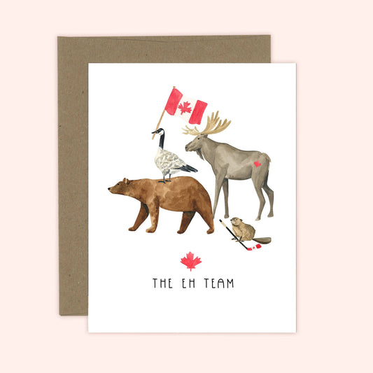 Almeida Illustrations - The Eh Team Card | Canada Card: White