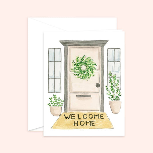 Almeida Illustrations - Welcome Home - Housewarming Greeting Card: White