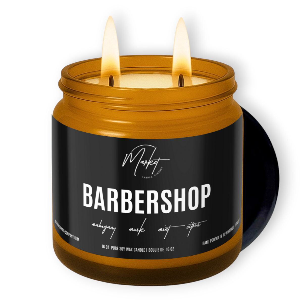 Market Candle Company - BARBERSHOP SOY WAX CANDLE: 8 oz Single Wick