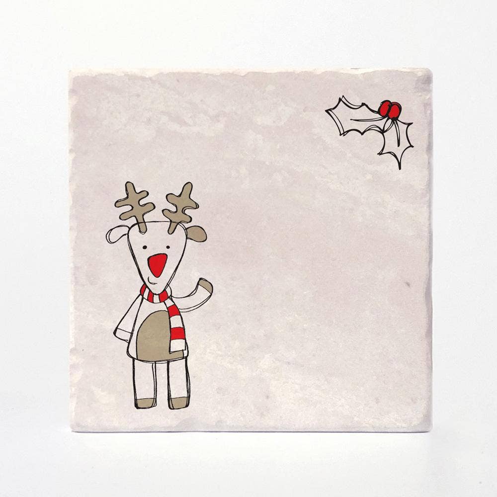 Christmas Cartoons Coasters: 4"x4"