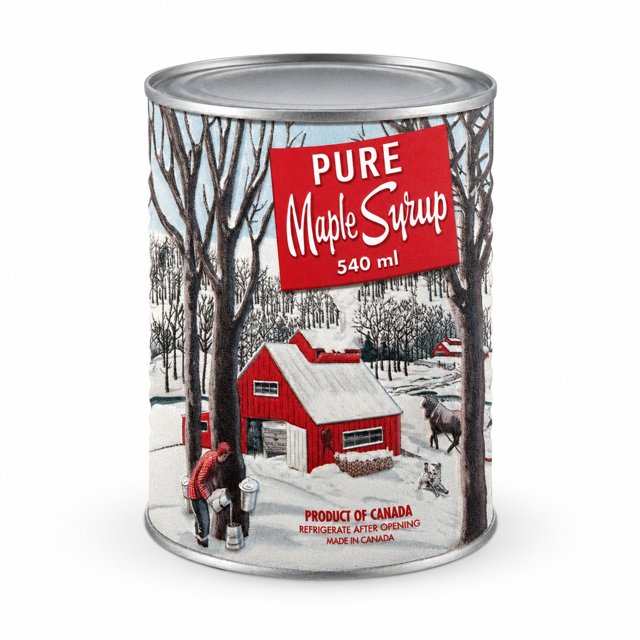 Seracon - Resin Souvenir Magnet Maple Syrup Can: Glossy / English