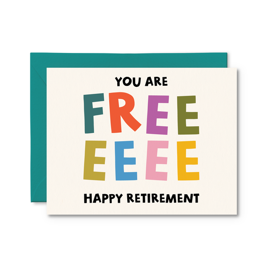 Pretty by Her - You Are Free Retirement Card