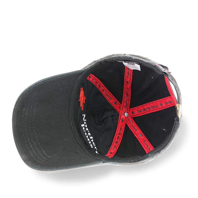 Northern Icons Canada - Canada Multi Patches washed canvas Cap: Red