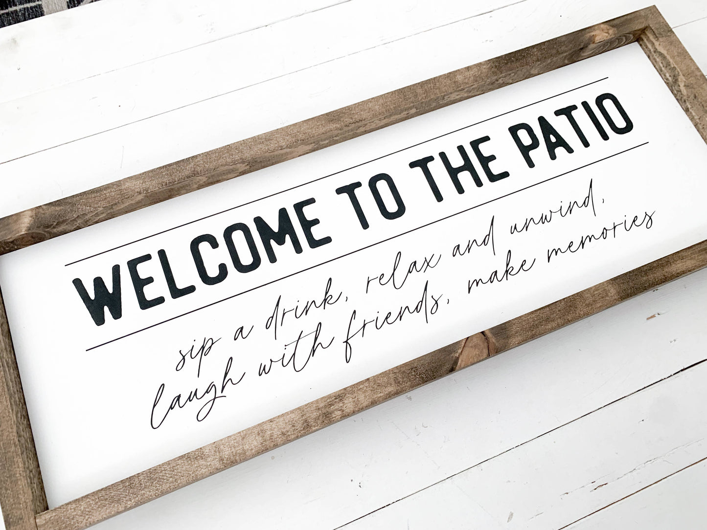 Ashwood Designs - Welcome to the patio: Dark Walnut