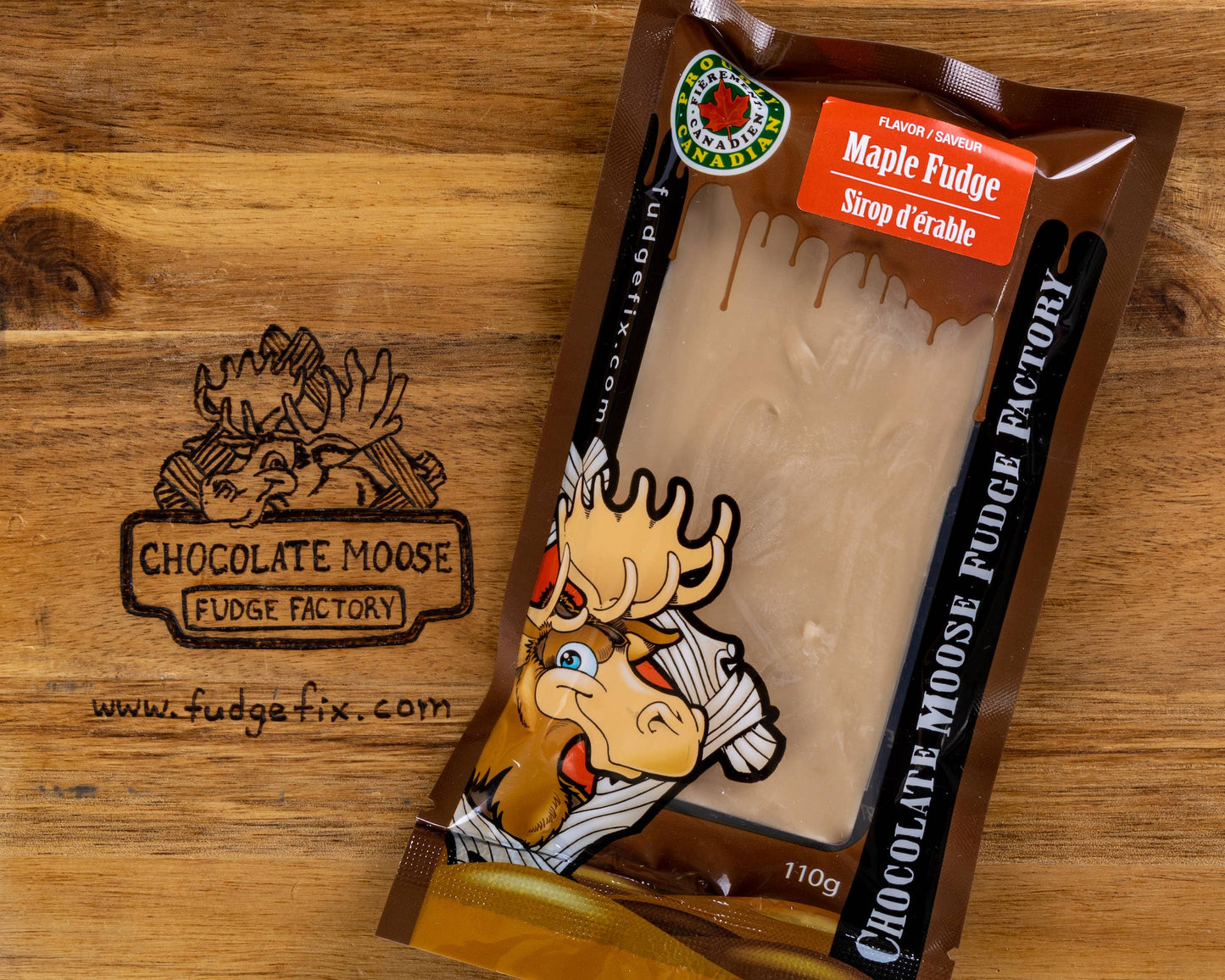 Chocolate Moose Fudge Factory - Fudge - Maple Fudge 110gCase of 12: 110g