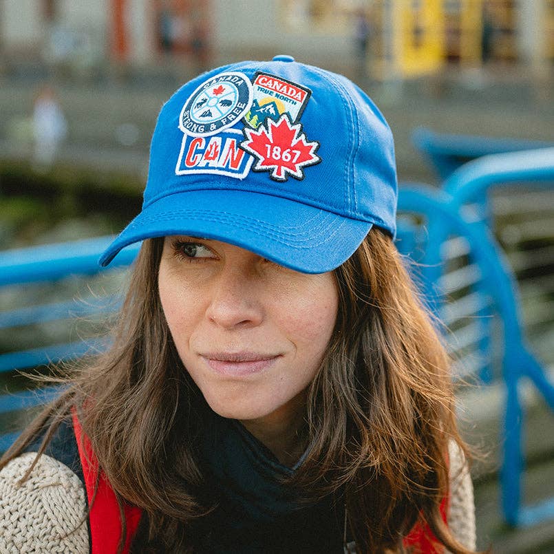 Northern Icons Canada - Canada Assorted Embroidery Badge Cap: Cherry