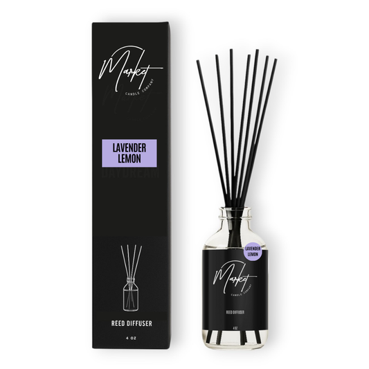 Market Candle Company - LAVENDER LEMON DIFFUSER REEDS: STANDARD LABEL