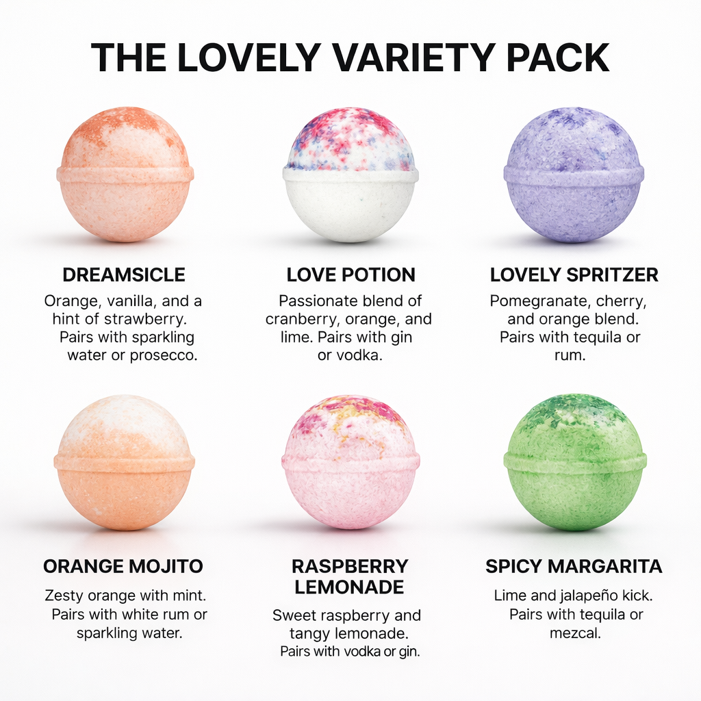 Cocktail Bomb Shop - LOVELY VARIETY PACK: 6 Cocktail Bombs