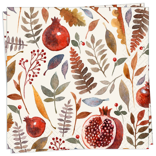 Twilight Collection - Pomegranate - Cocktail Napkin