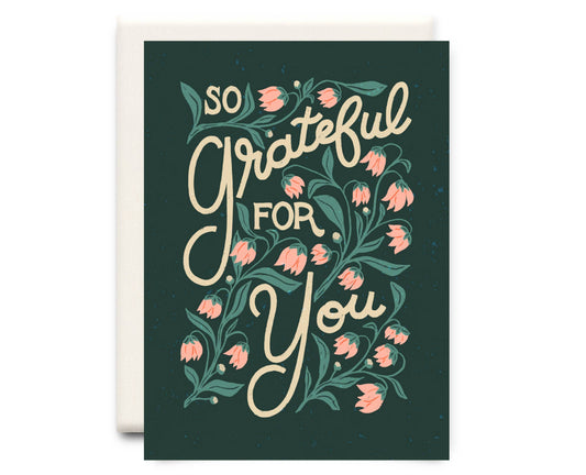 Inkwell Cards - So Grateful for You Green | Thank You Greeting Card