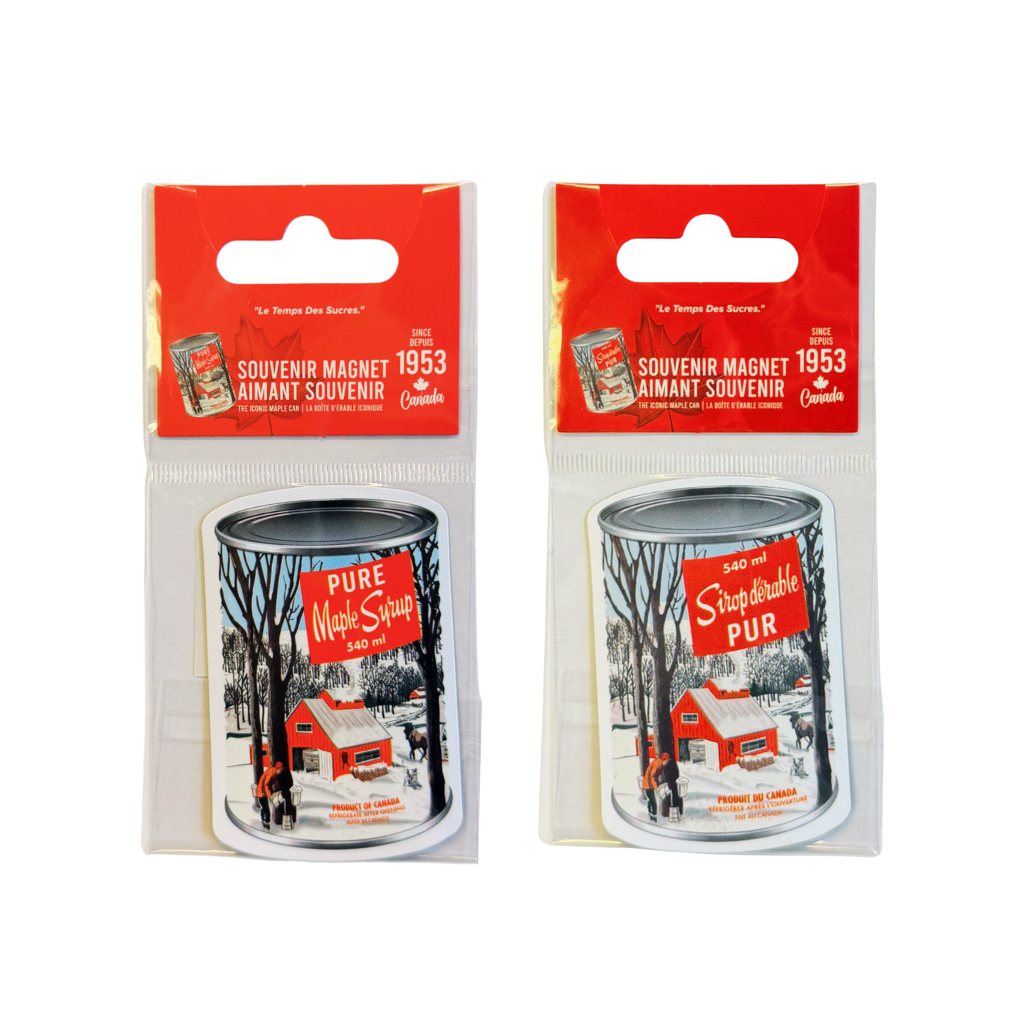 Seracon - Flexible Souvenir Magnet Maple Syrup Can: English