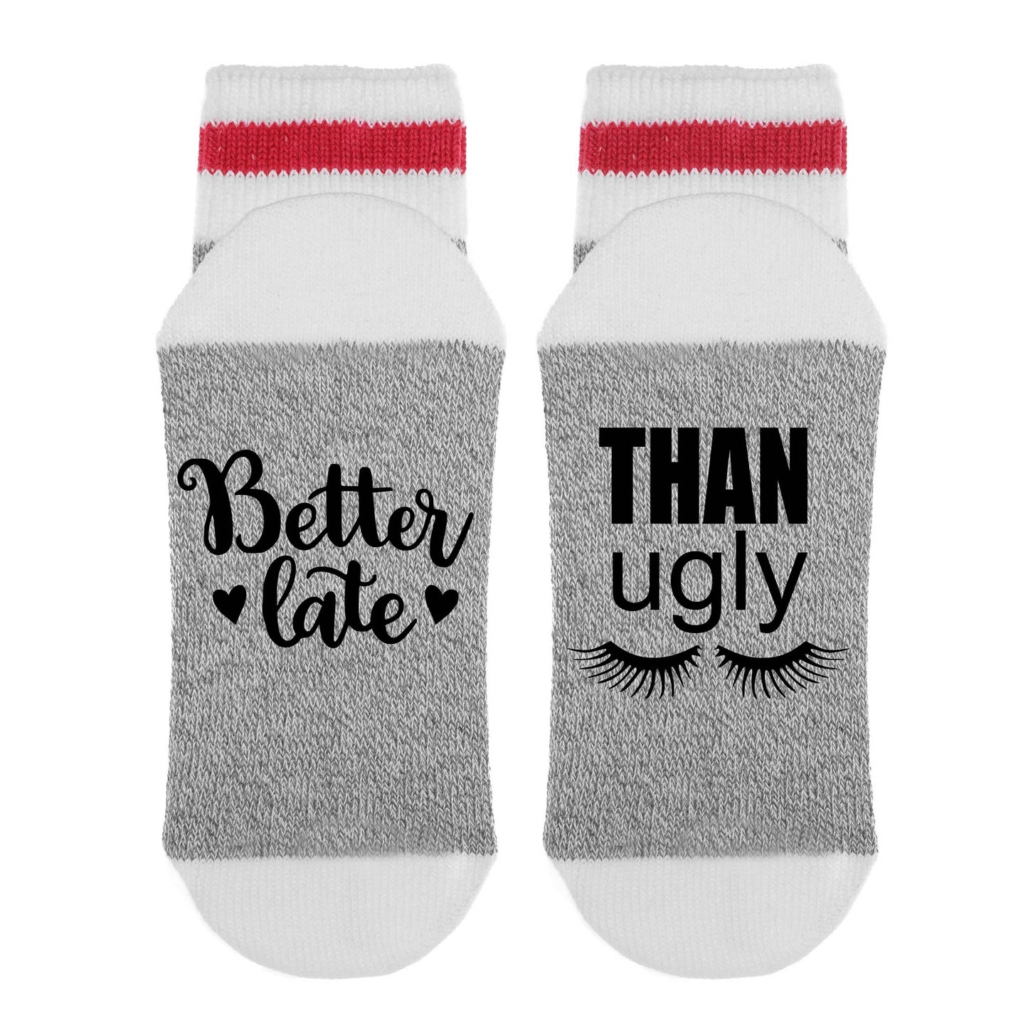 Sock Dirty to Me - Better Late Than Ugly - Socks: Matte White