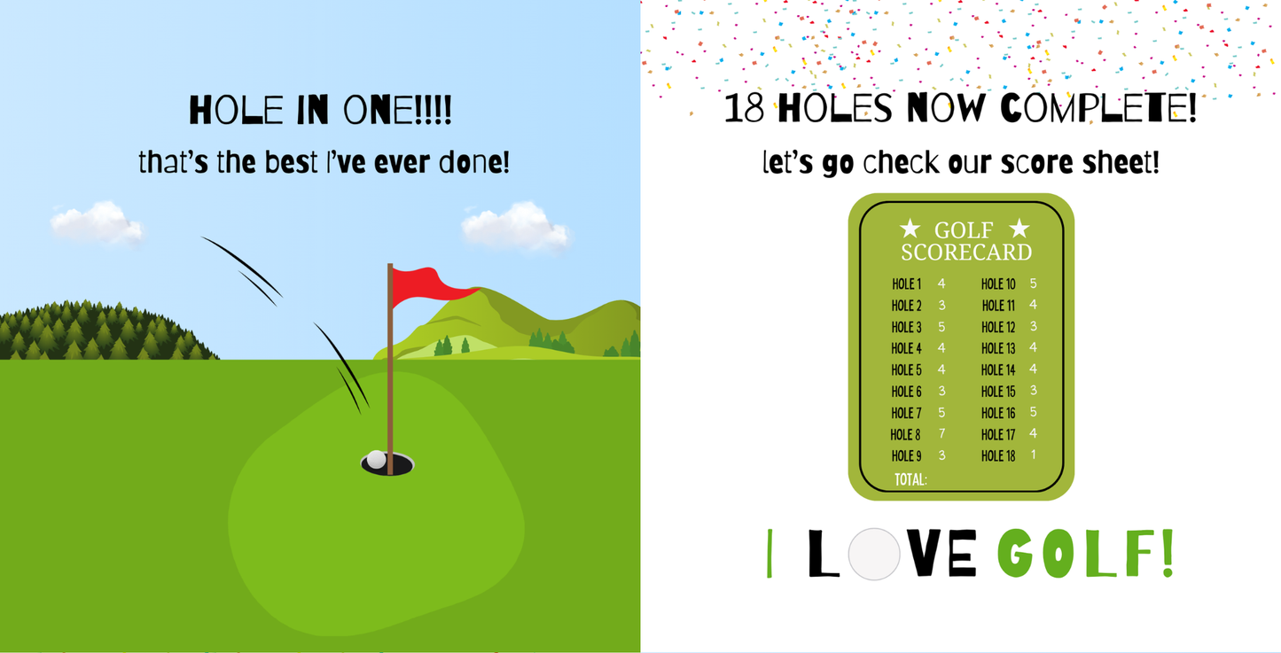Doodle Paw Press - Hello Golf | Golf Books for Babies | Sports Baby Books