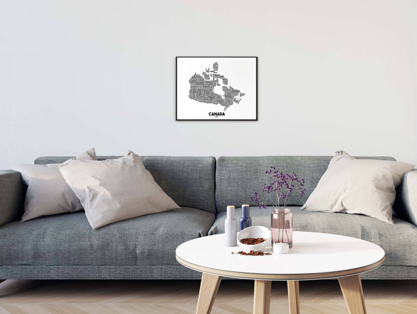 Damon D Chan - Canada City Typography Map Print: 11" x 14"