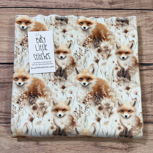 Busy Little Stitches - Sly Prairie Fox Toddler Blanket