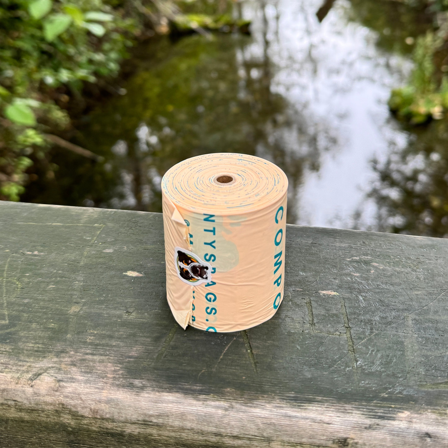 Monty's Bags - XL Nylon Poop Bag Dispenser Set with 45 Bag Triples Roll: Black