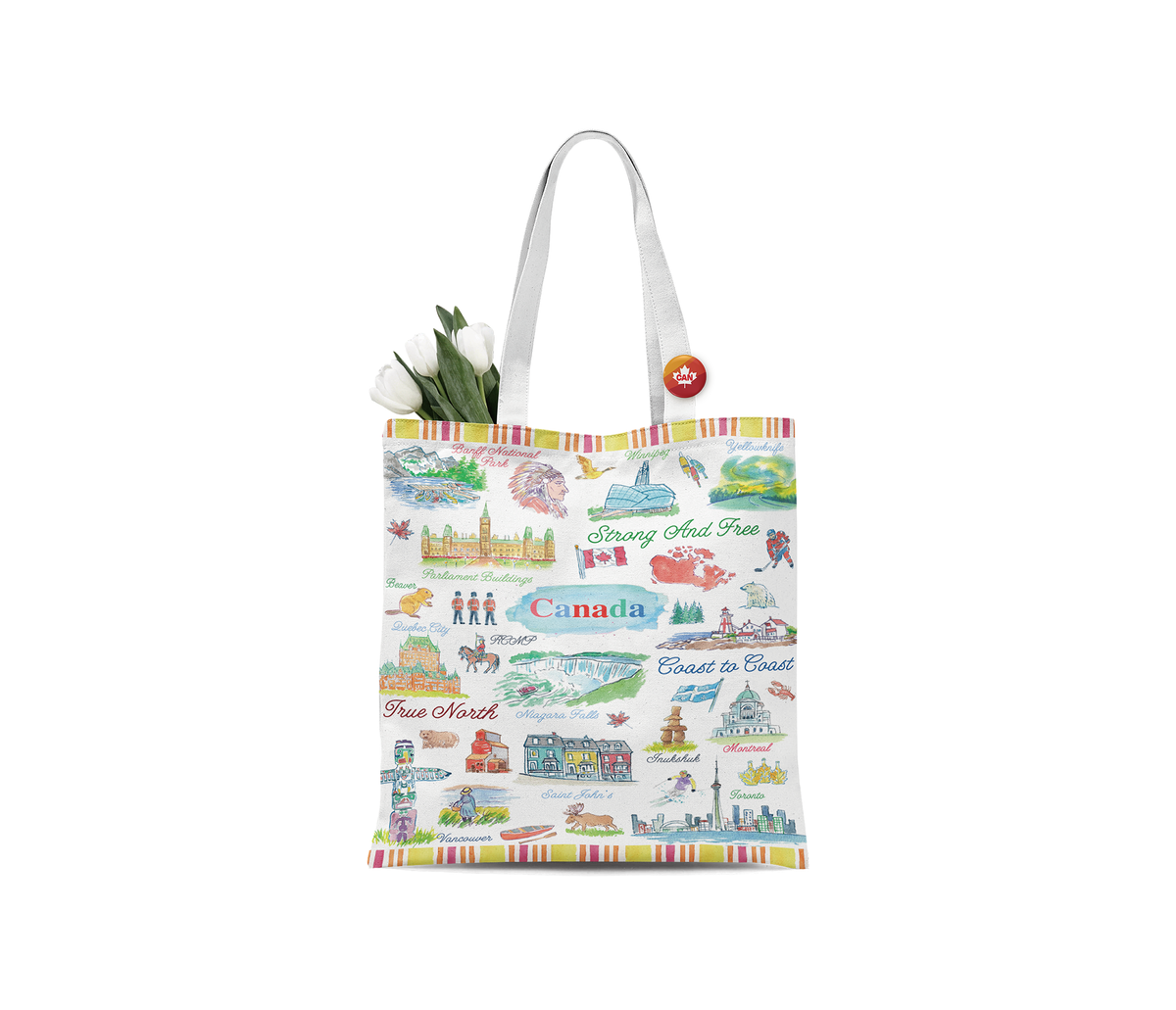 Northern Icons Canada - Canada Coast to Coast Illustration Tote Bag