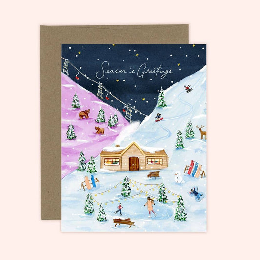 Almeida Illustrations - Winter Wonderland Christmas Card: White