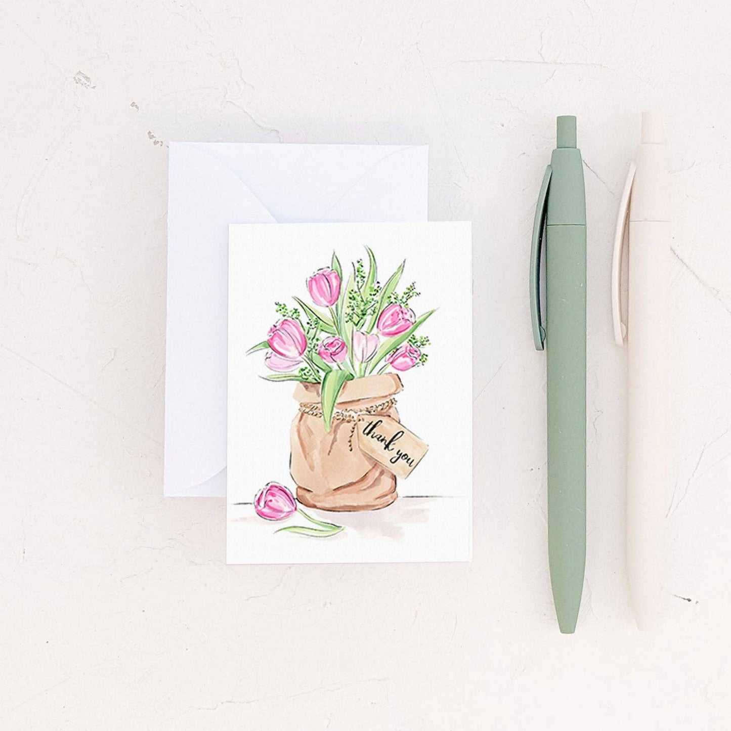 Almeida Illustrations - Mini Card - Thank You Blooms Enclosure Card