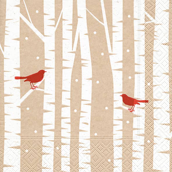 Twilight Collection - Red Birds Cocktail Napkin