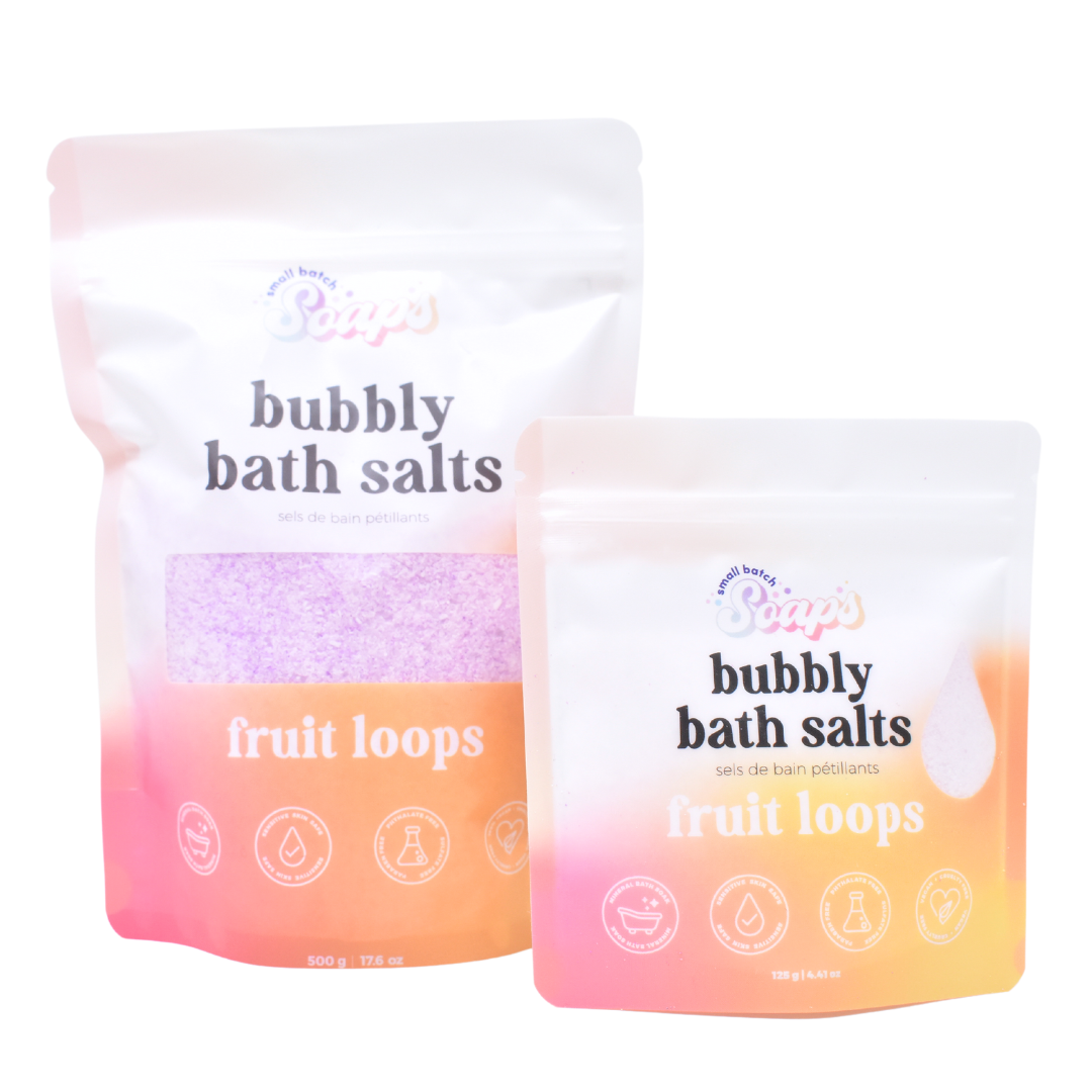 Small Batch Soaps - Fruit Loops Bubbly Bath Salts: Mini (125 g)