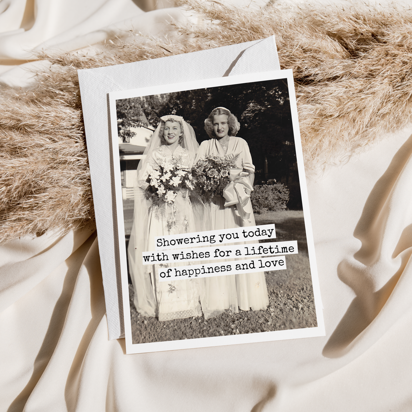 RAVEN'S Rest Studio - Bridal Shower Card. Showering You Today With Wishes...