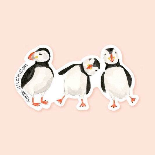 Almeida Illustrations - Puffins Sticker