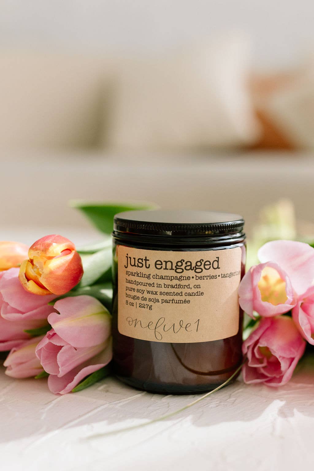 onefive1 - Just engaged -soy wax candle: Booked and busy
