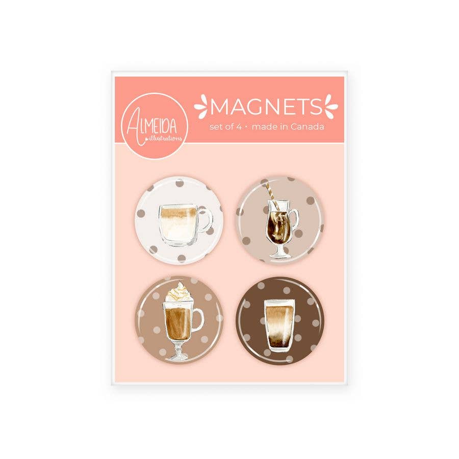 Almeida Illustrations - Coffee Lover Magnet Set