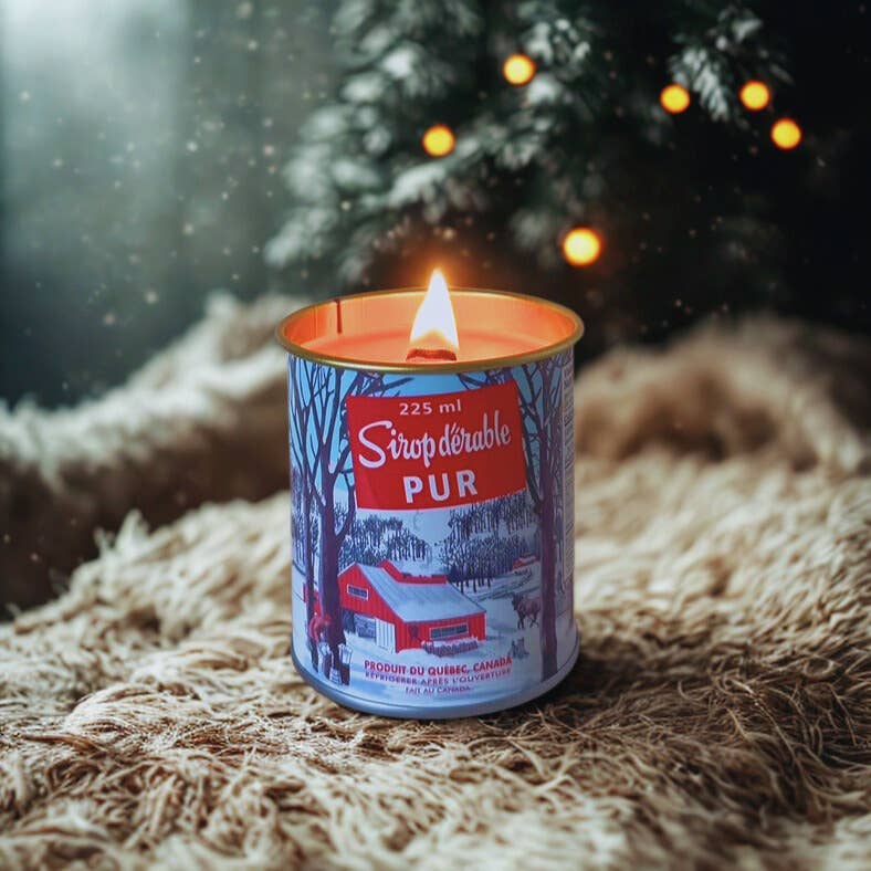 Seracon - Maple Syrup Candle – 225 ml Iconic Tin Can (Wood wick)