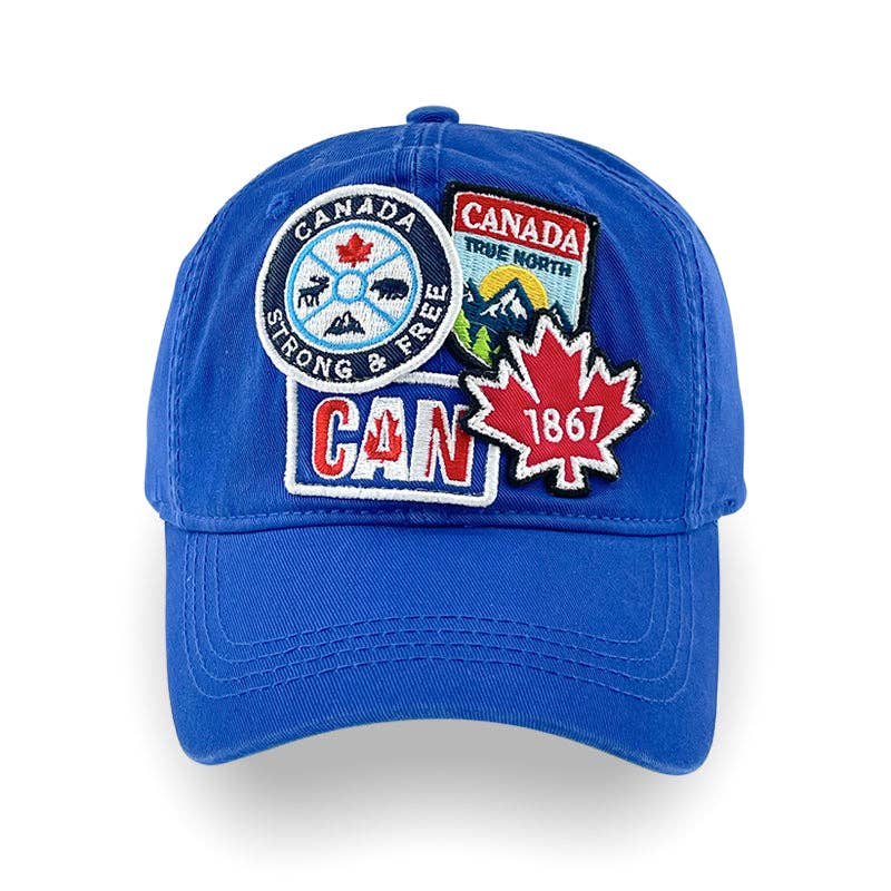 Northern Icons Canada - Canada Assorted Embroidery Badge Cap: Cherry