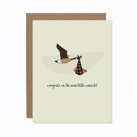 carolyndraws - New Baby Little Canadian Card