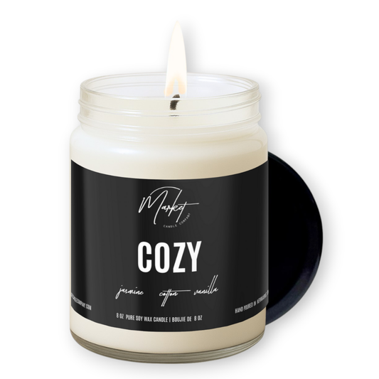 Market Candle Company - COZY SOY CANDLE: 8 oz Single Wick