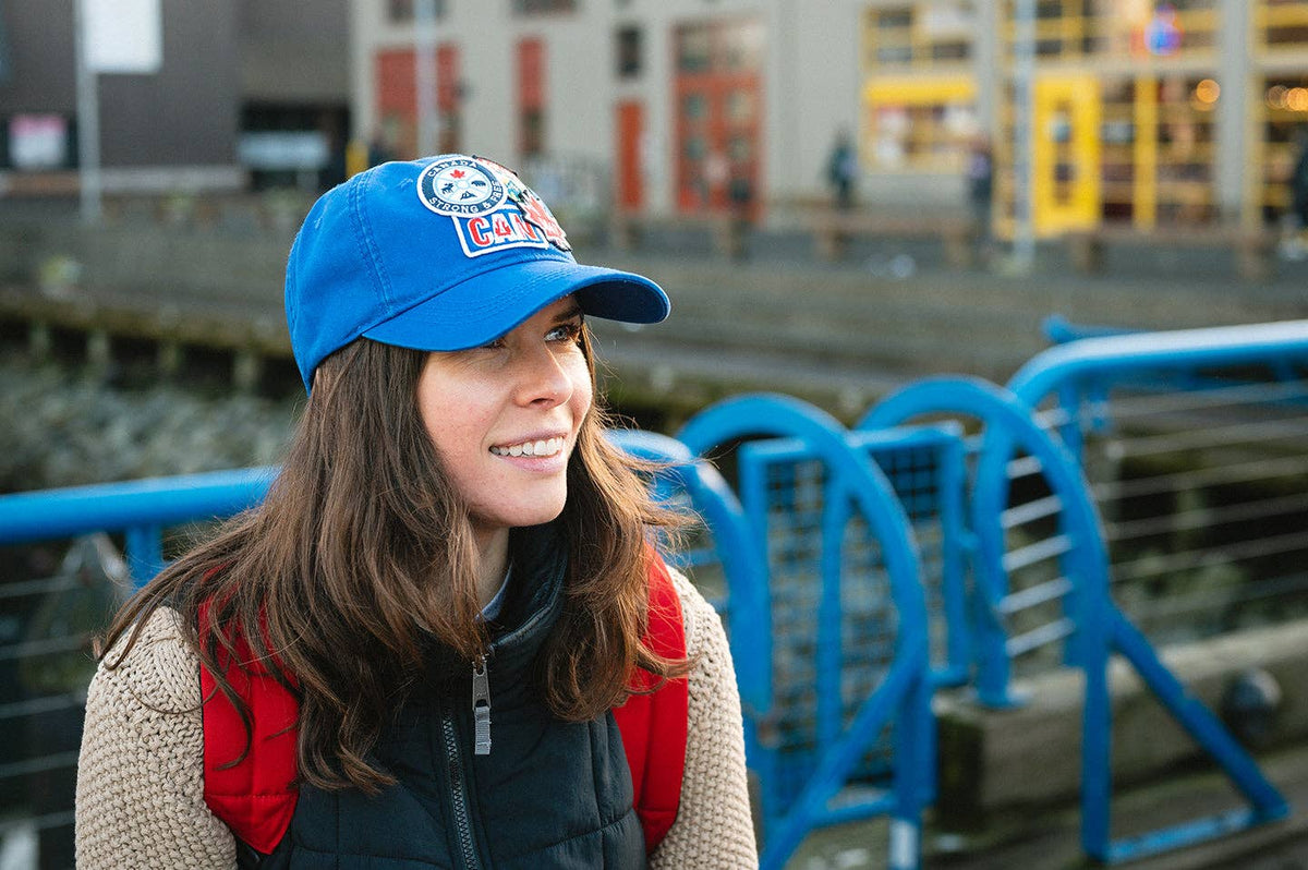 Northern Icons Canada - Canada Assorted Embroidery Badge Cap: Cherry