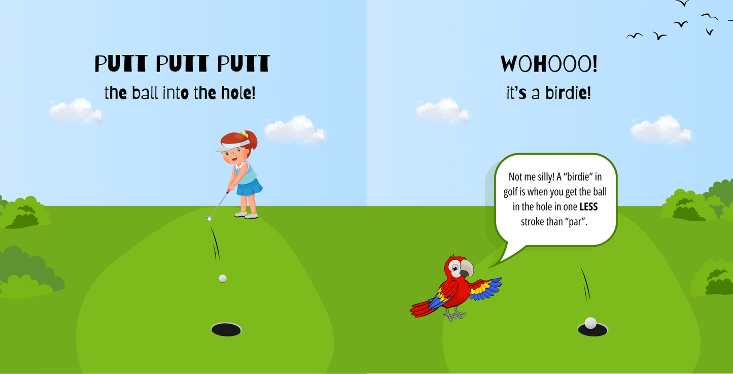 Doodle Paw Press - Hello Golf | Golf Books for Babies | Sports Baby Books