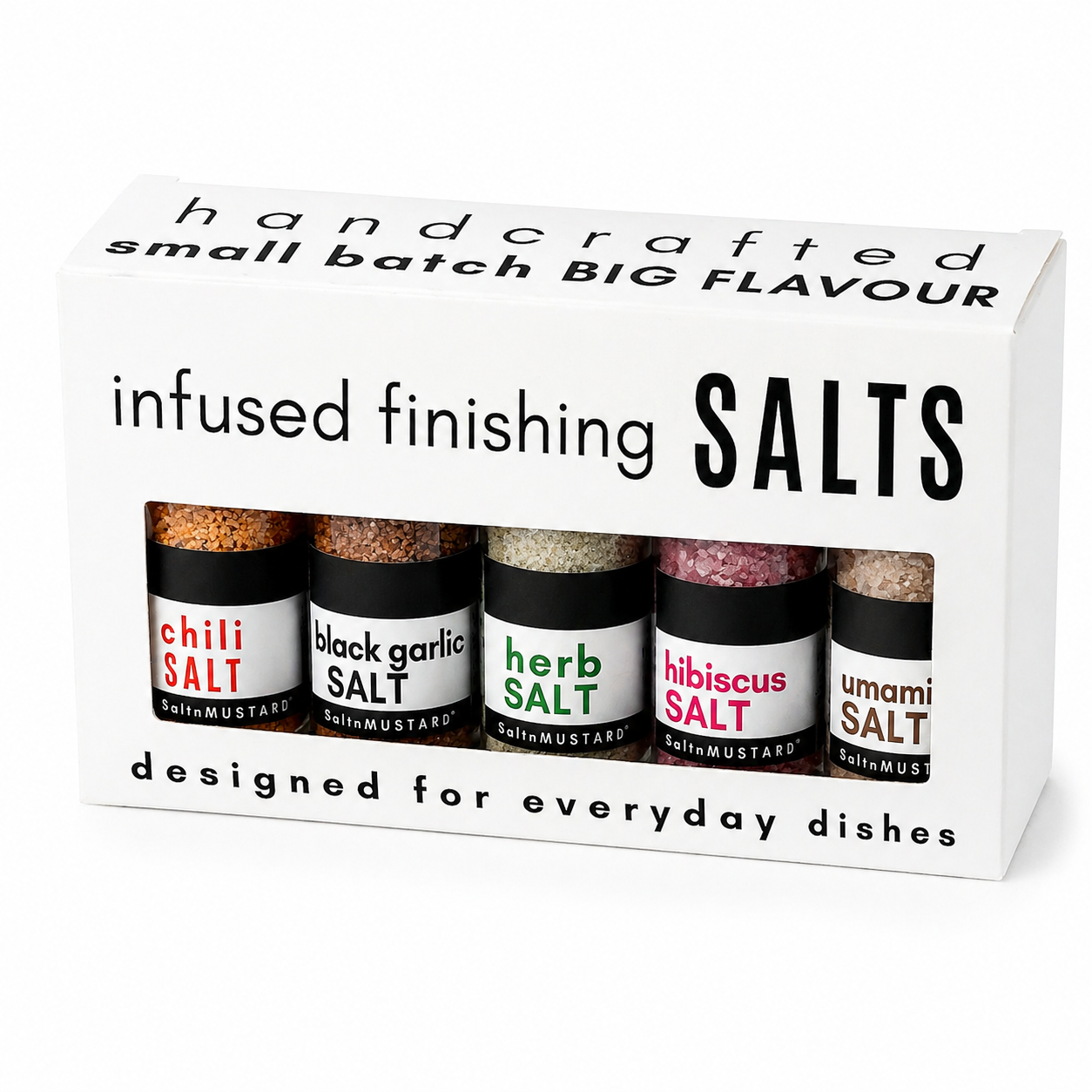 salt + MUSTARD - 5 Pack Gourmet Infused Finishing Salt