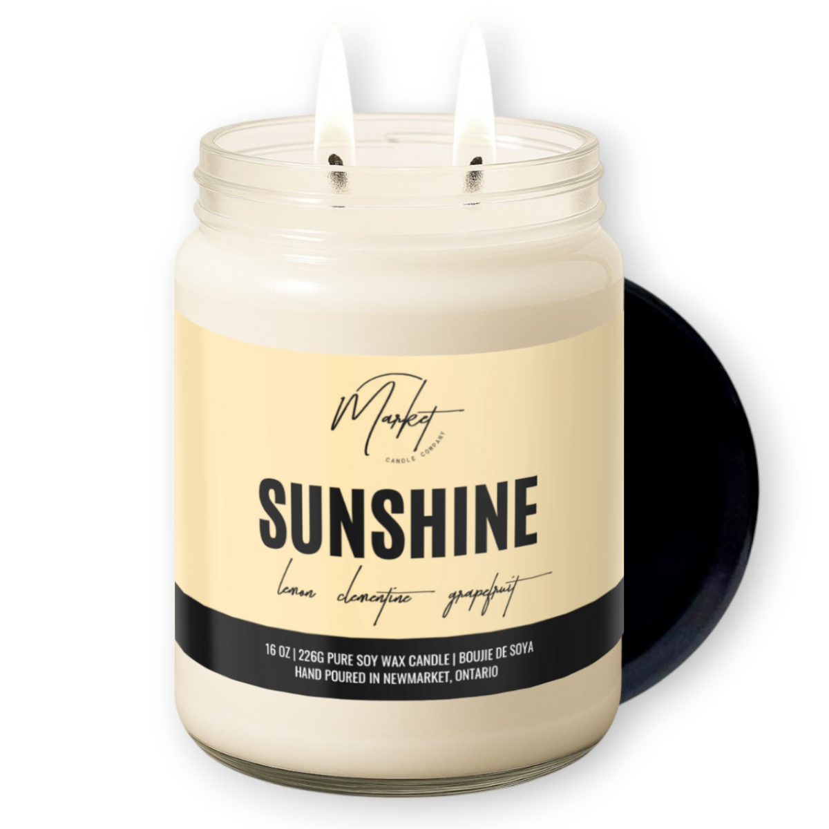 Market Candle Company - SUNSHINE SOY CANDLE: 8 oz Single Wick