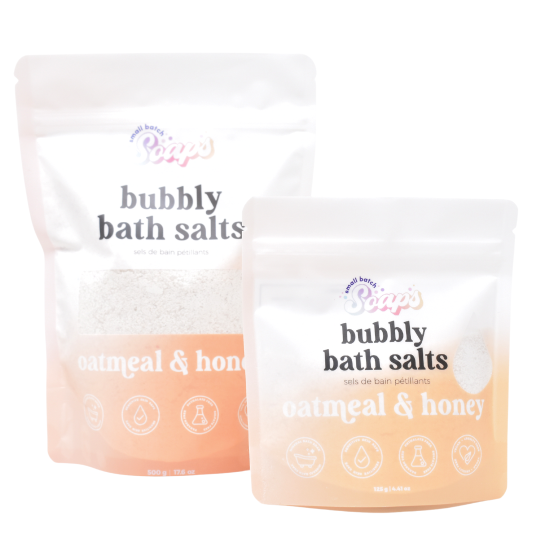 Small Batch Soaps - Oatmeal & Honey Bubbly Bath Salts: 500g