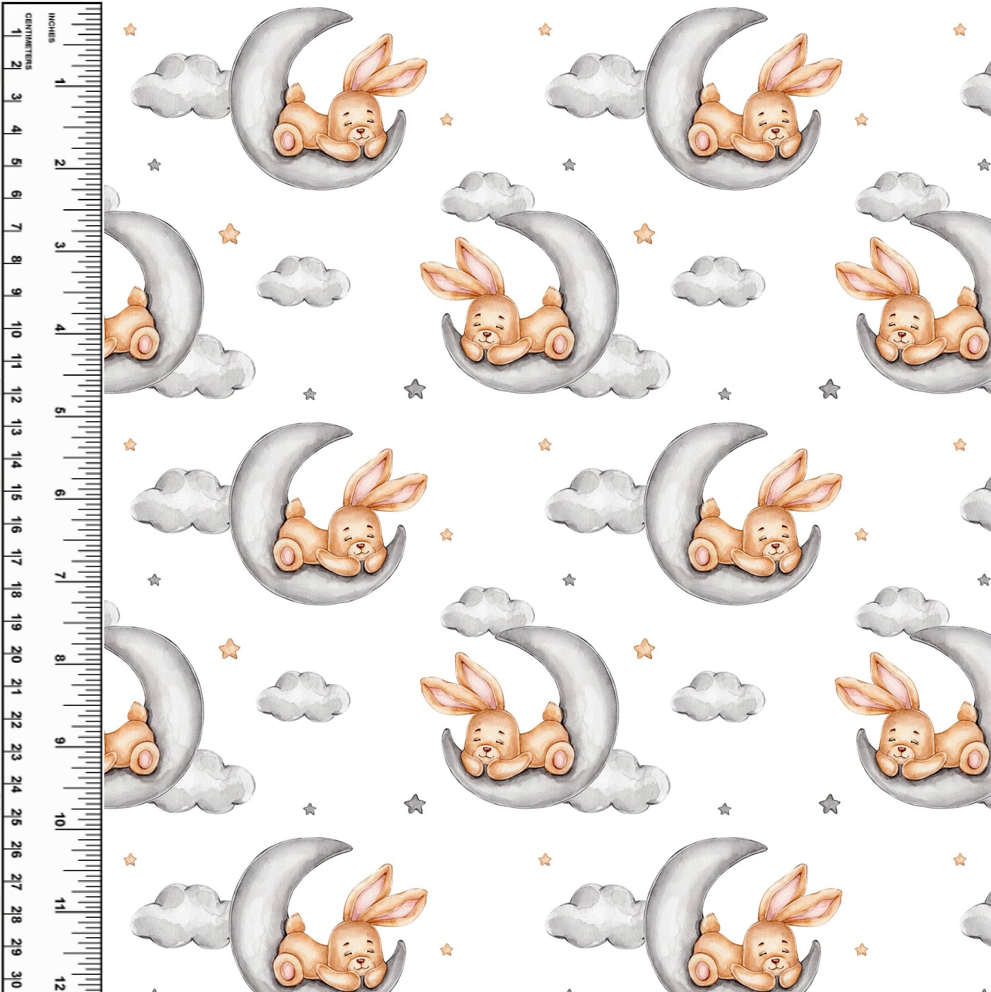 Busy Little Stitches - Moonlit Bunny Dreams Toddler Blanket