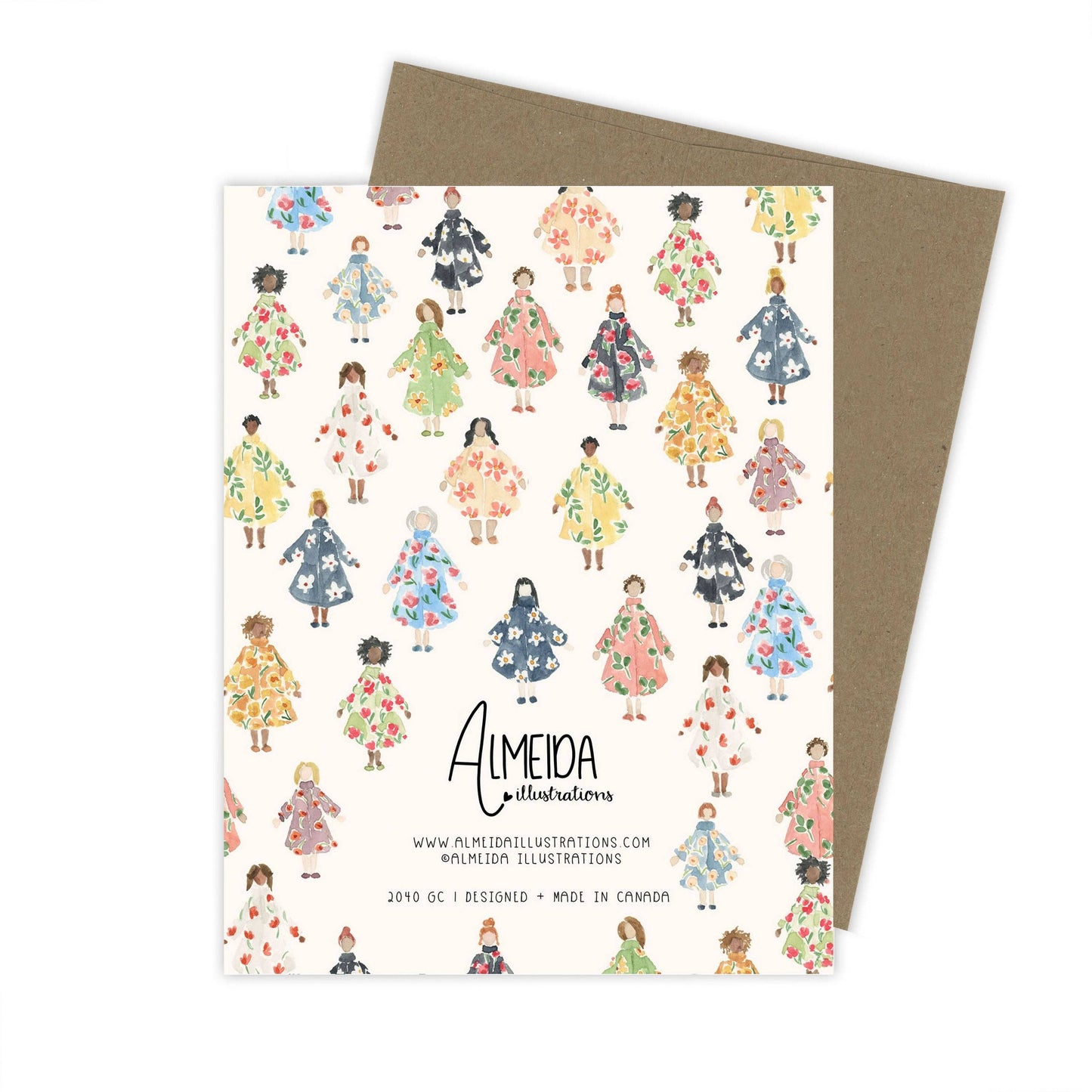 Almeida Illustrations - It Takes a Village Card | Thank You Card: Kraft