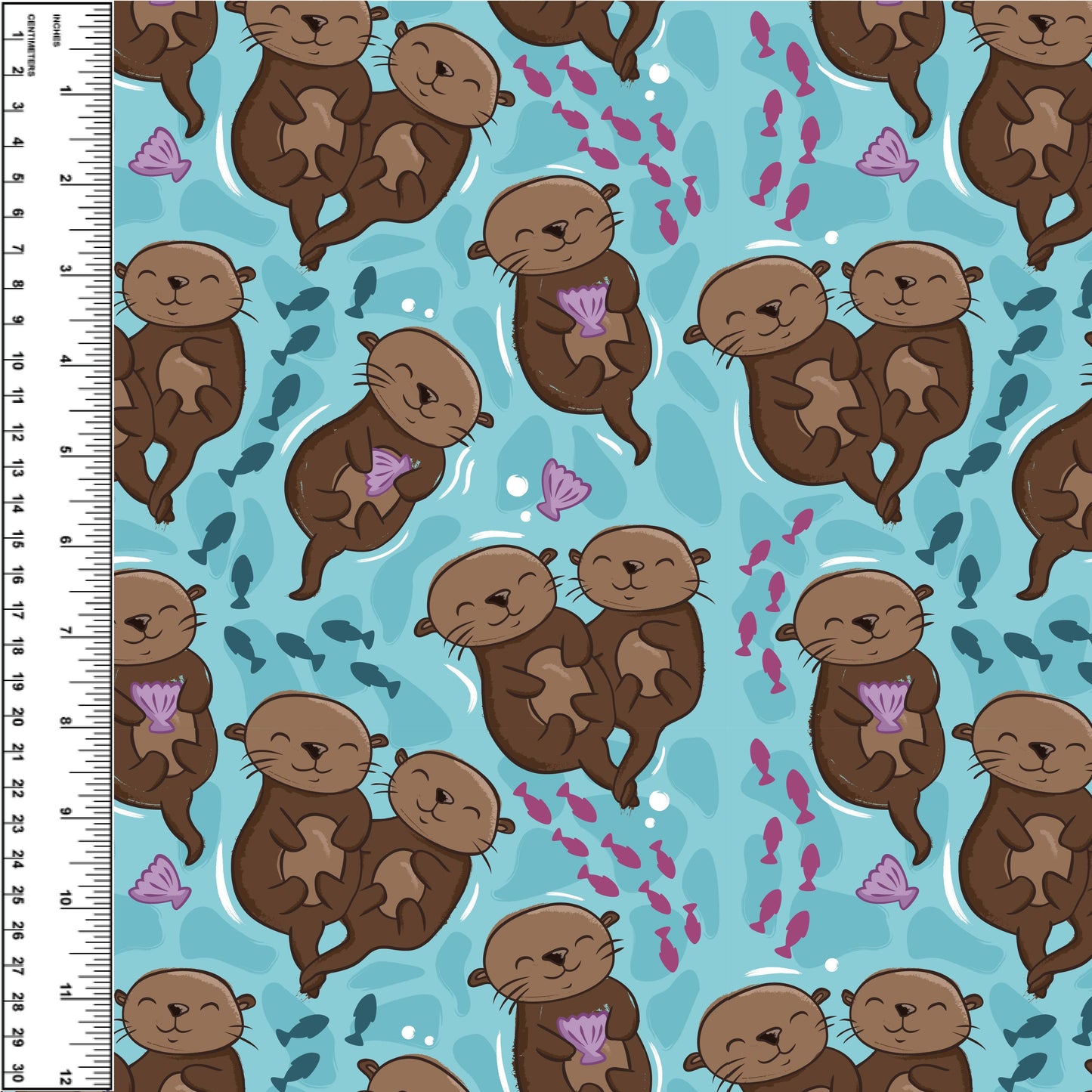 Busy Little Stitches - Sea Otter Float Toddler Blanket