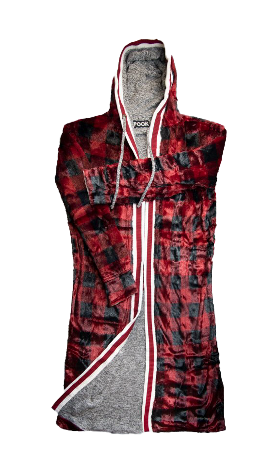 POOK - Pook Faux Fur Reversible Housecoat: Small/Medium