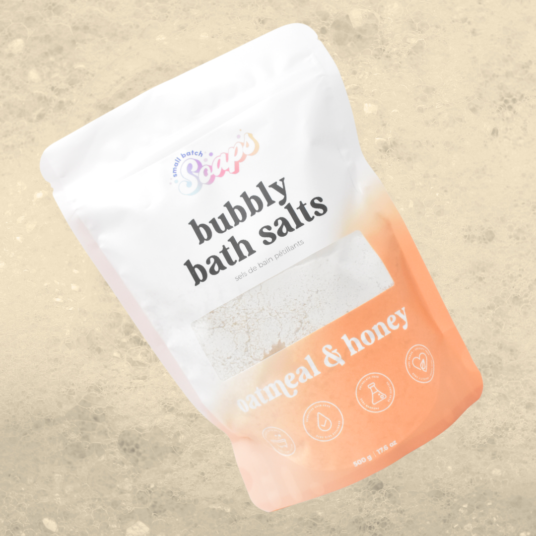 Small Batch Soaps - Oatmeal & Honey Bubbly Bath Salts: 500g