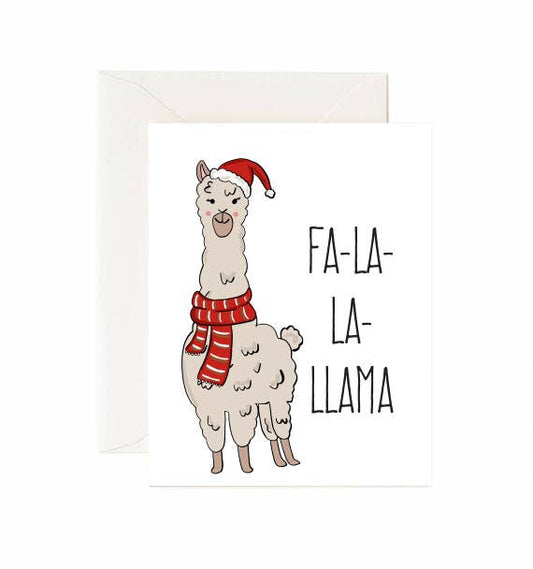 Jaybee Design - Fa la la llama - Greeting Card